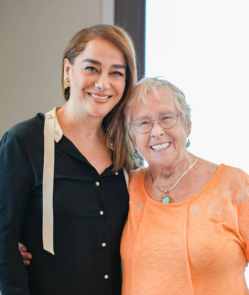 Dr. Ebrahimi with a patient at Muse Dental Studio